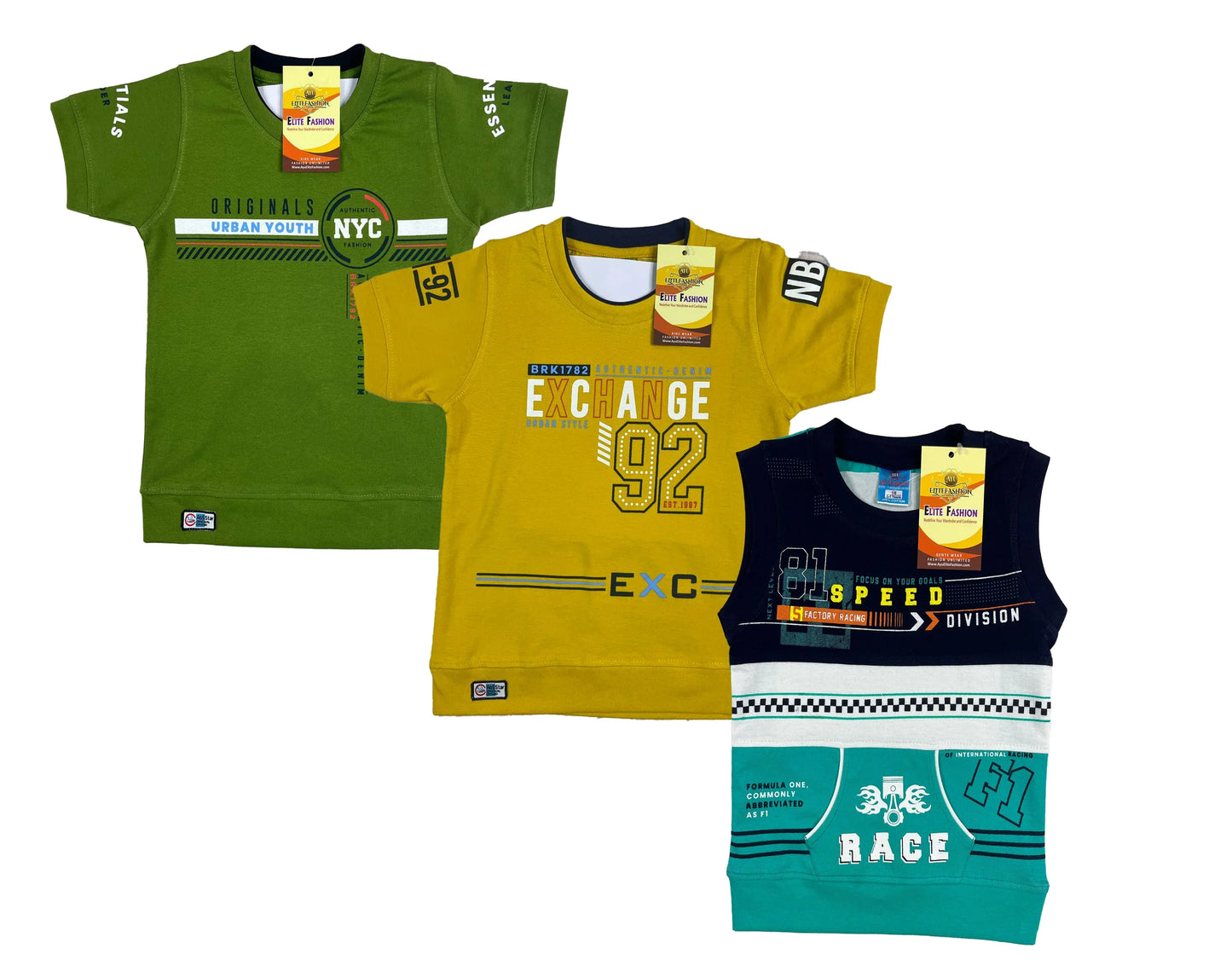 Boys Cotton Sleeve T-shirt 3 Set (3 Years - 9 Years)