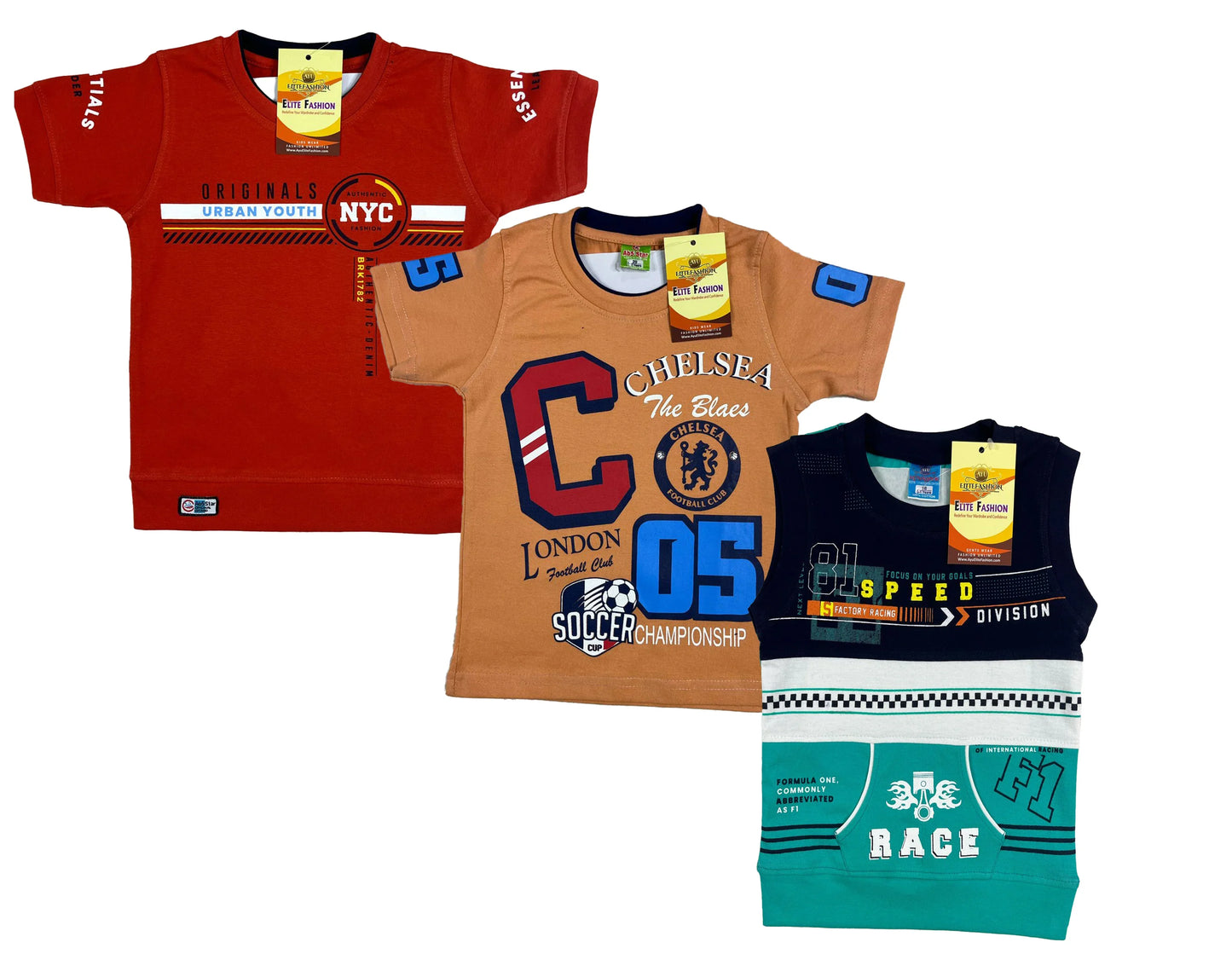 Boys Cotton Sleeve T-shirt 3 Set (3 Years - 9 Years)