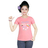 Girl’s Butterfly Print Cotton Pink T-shirt (3 – 9 Years)