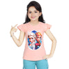 Girl’s Frozen Print Cotton Orange T-shirt (3 – 9 Years)