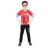 Toddler Boy's Cotton Short Full Sleeve Red T-Shirt (4 - 7 Years)