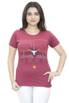 Ayu Elite Fashion Women Regular Fit Chery Reddish Pink T-Shirt