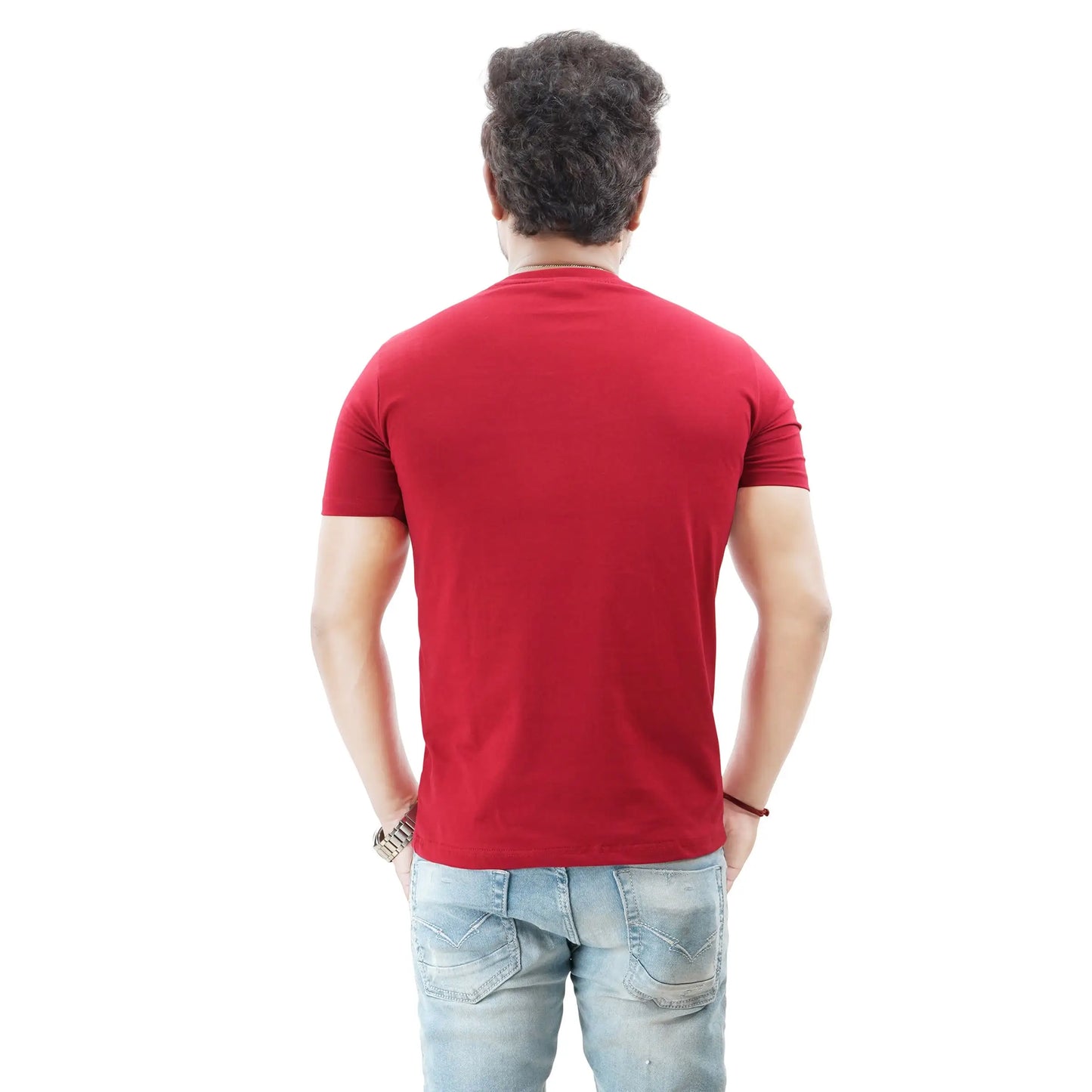 Men’s Short Sleeve Cotton Red T-shirt