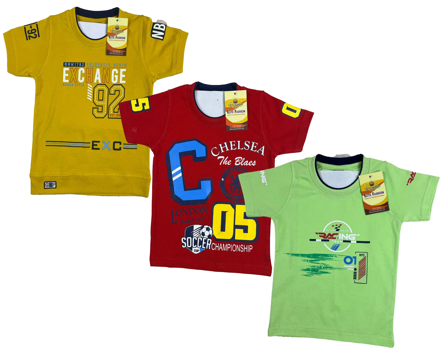 Boys Cotton Sleeve T-shirt 3 Set (3 Years - 9 Years)