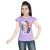 Girl’s Frozen Print Cotton Violet T-shirt (3 – 9 Years)