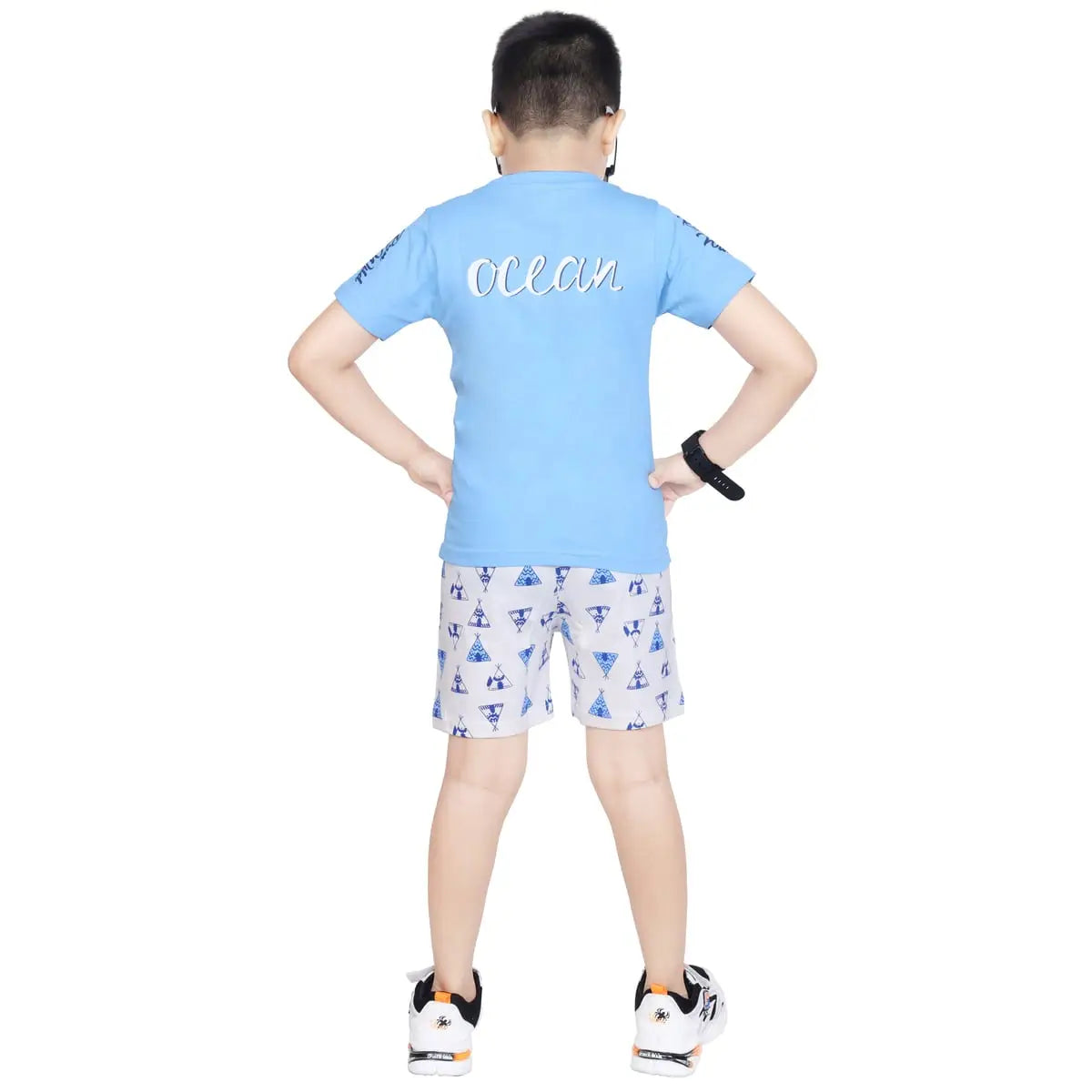 Toddler Boy's Cotton Short Sleeve Sky Blue T-shirt (6 Months - 7 Years)
