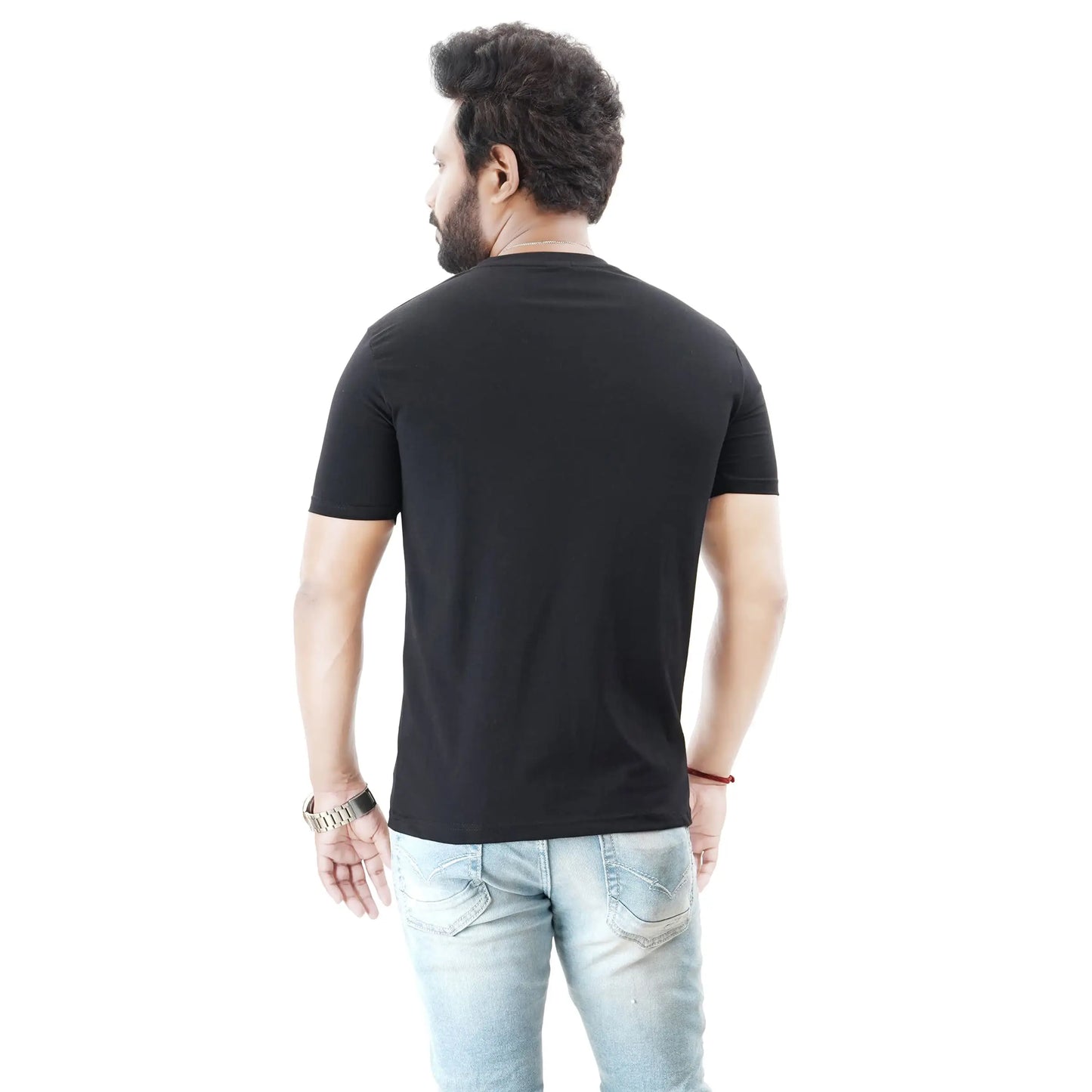 Men’s Short Sleeve Cotton Black T-shirt