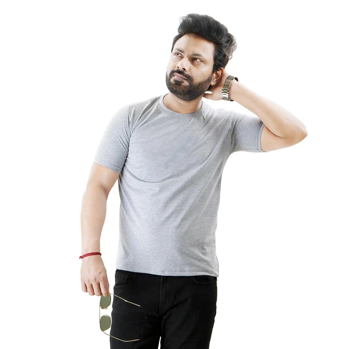 Men’s Short Sleeve Cotton Gray T-shirt