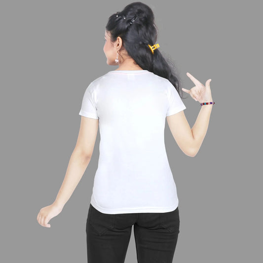 Girl’s Butterfly Print Cotton White T-shirt (3 – 9 Years)