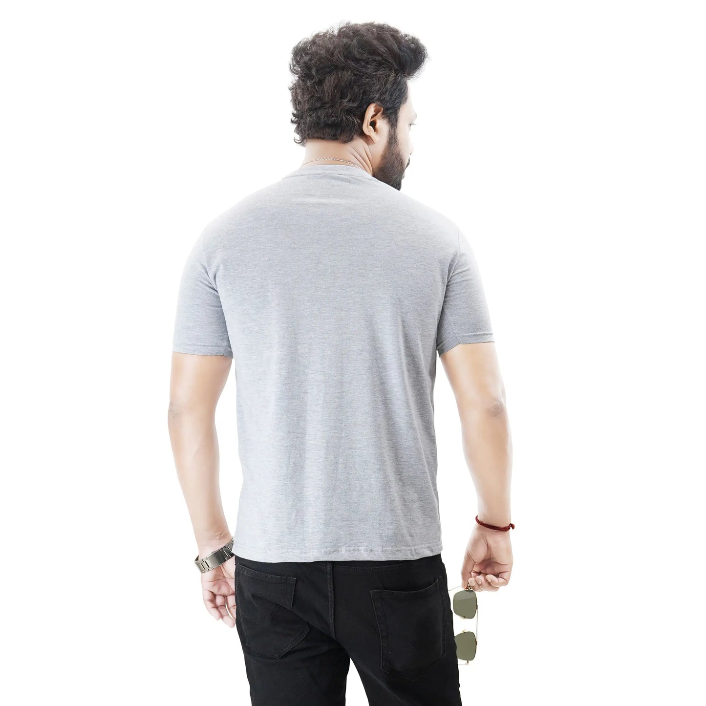 Men’s Short Sleeve Cotton Gray T-shirt