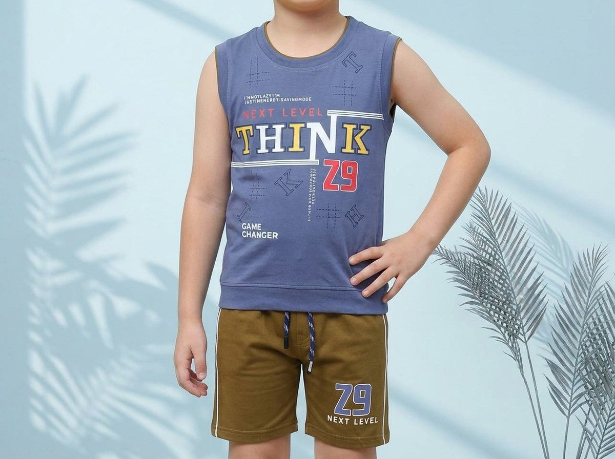 Kids half sleeve t-shirt and pant combo - Design Think29