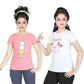 Girl's Cotton Sleeve T-shirt 2 Set (3 Years - 9 Years)
