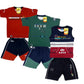 Boy's Cotton Sleeve T-shirt with Shorts 3 Set (3 Years - 9 Years)