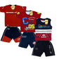 Boy's Cotton Sleeve T-shirt with Shorts 3 Set (3 Years - 9 Years)