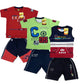 Boy's Cotton Sleeve T-shirt with Shorts 3 Set (3 Years - 9 Years)