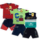Boy's Cotton Sleeve T-shirt with Shorts 3 Set (3 Years - 9 Years)