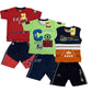 Boy's Cotton Sleeve T-shirt with Shorts 3 Set (3 Years - 9 Years)
