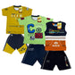 Boy's Cotton Sleeve T-shirt with Shorts 3 Set (3 Years - 9 Years)
