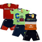 Boy's Cotton Sleeve T-shirt with Shorts 3 Set (3 Years - 9 Years)