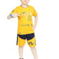Toddler Boy's Cotton Short Half Sleeve T-Shirt Yellow (6 Months - 6 Years)