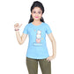 Girl’s kittens Print Cotton Sky Blue T-shirt (3 – 9 Years)
