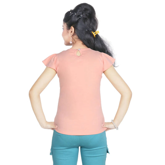 Girl’s Tiger Print Cotton Orange T-shirt (3 – 9 Years)