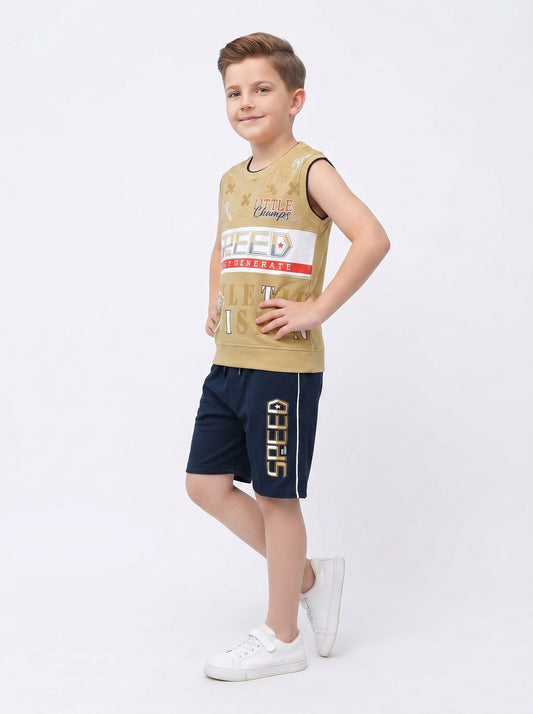 Kids half sleeve t-shirt and pant combo - Design SPEED