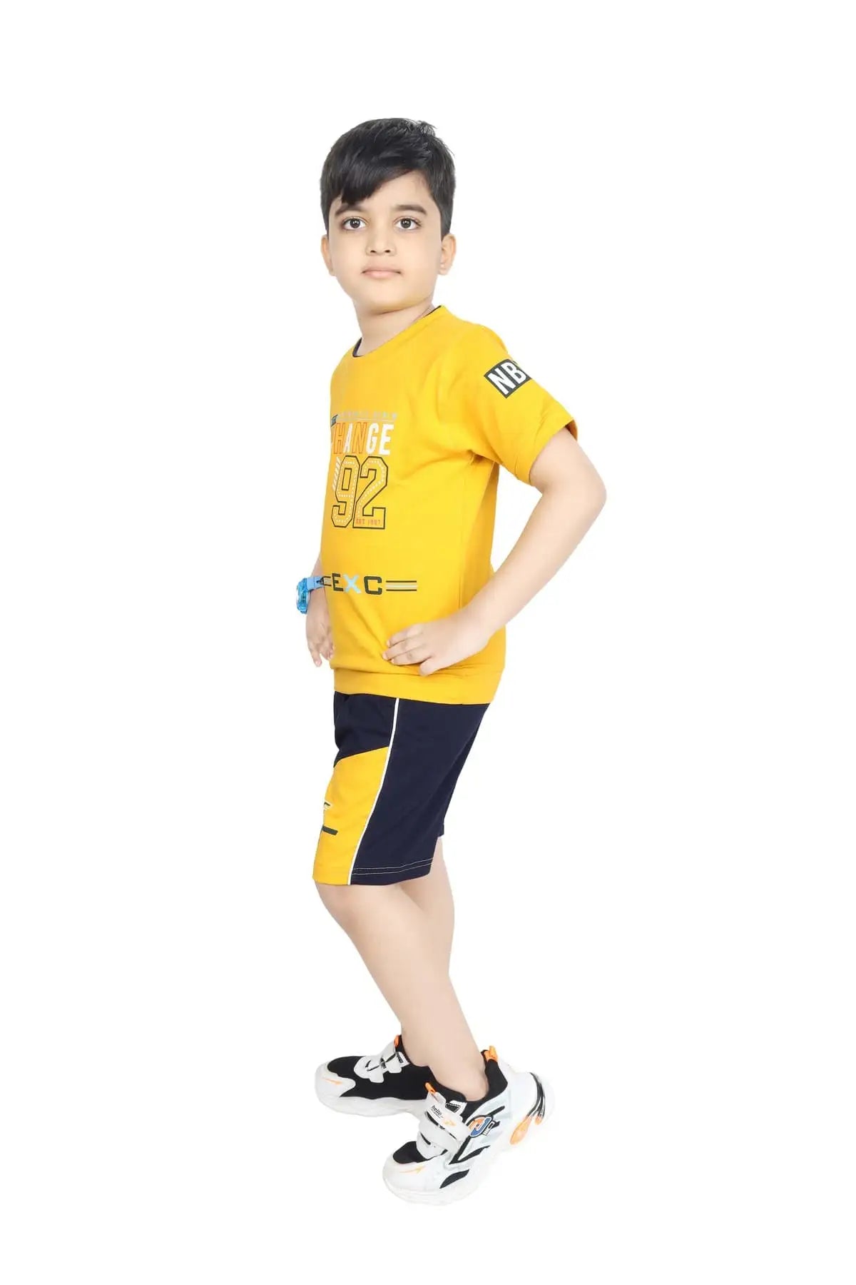 Toddler Boy's Cotton Short Half Sleeve T-Shirt Yellow (6 Months - 6 Years)