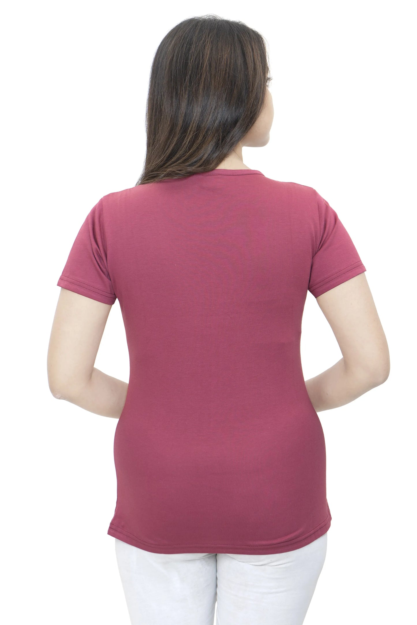 Ayu Elite Fashion Women Regular Fit Chery Reddish Pink T-Shirt