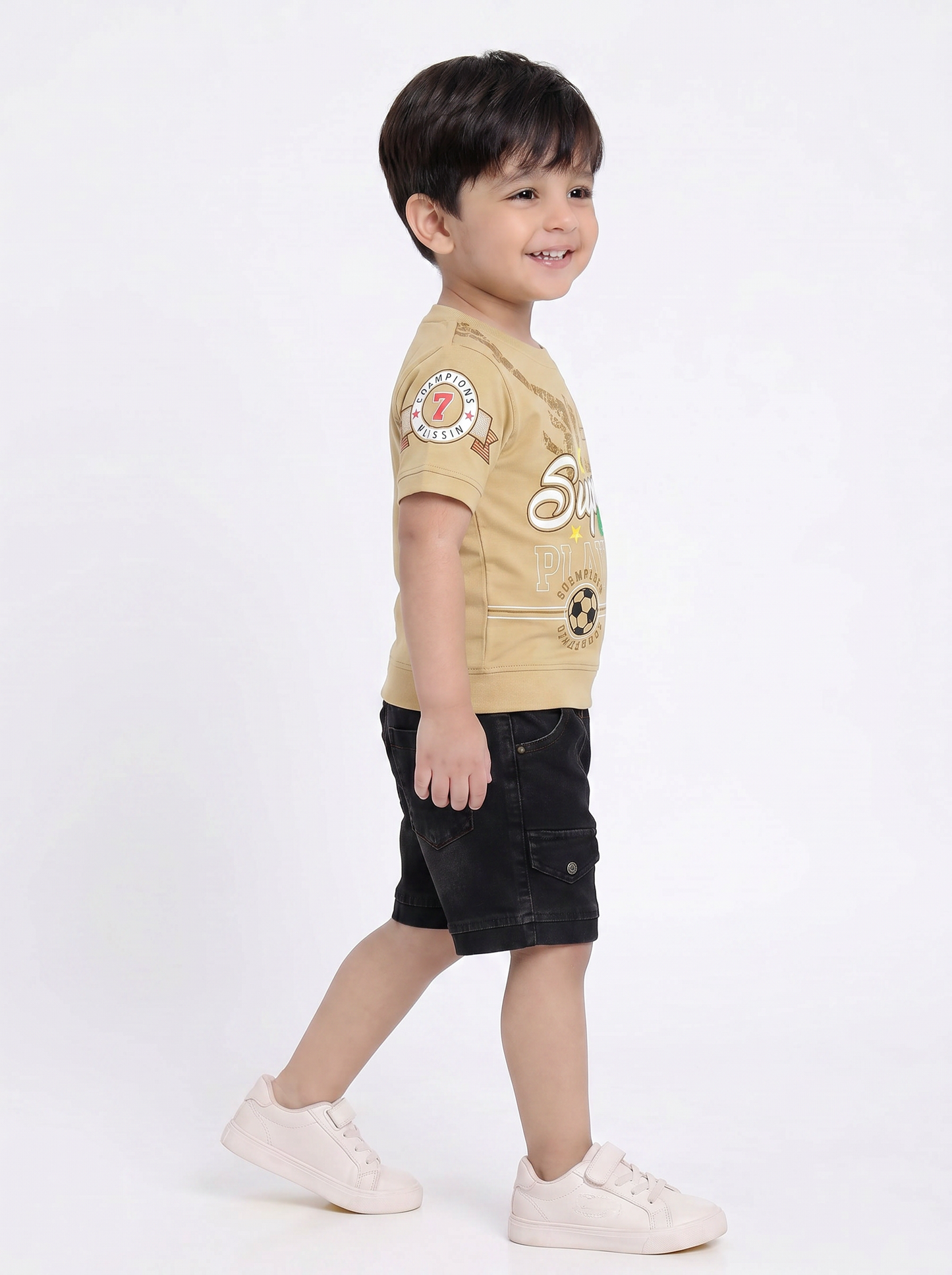 Kids half sleeve t-shirt and RFD-pant combo - Design Super5