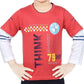 Toddler Boy's Cotton Short Full Sleeve Red T-Shirt (4 - 7 Years)