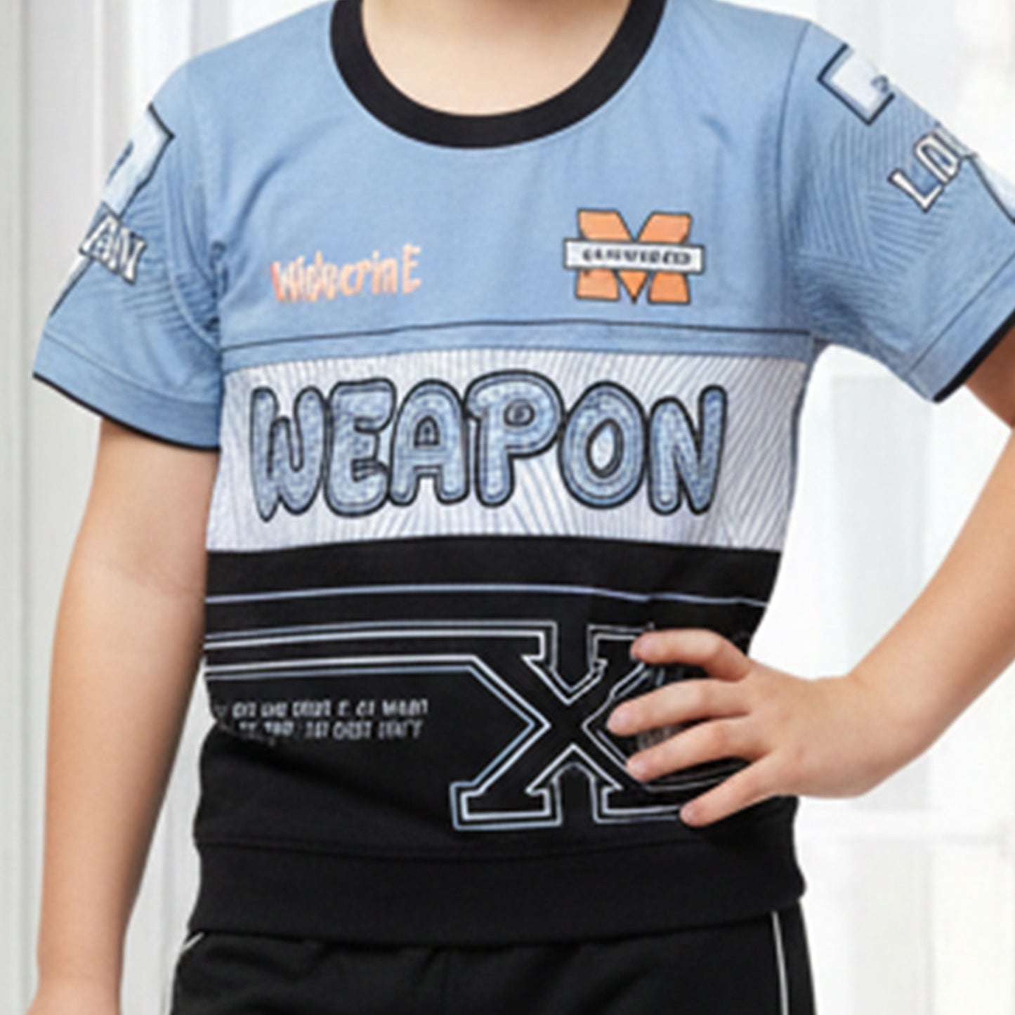 Kids half sleeve t-shirt and pant combo - Design Weapon