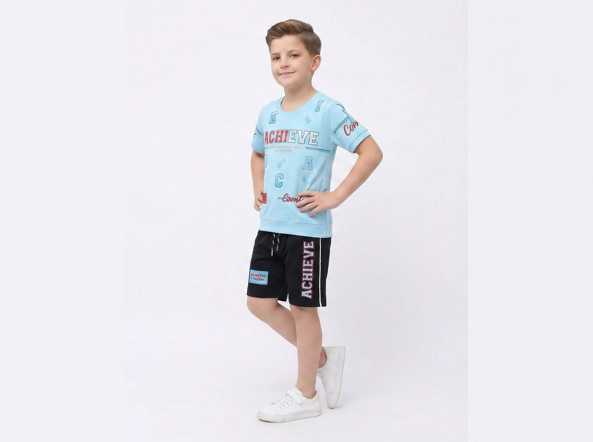 Toddler Boy's Cotton Short Half Sleeve Red T-Shirt