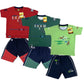 Boy's Cotton Sleeve T-shirt with Shorts 3 Set (3 Years - 9 Years)