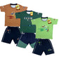 Boy's Cotton Sleeve T-shirt with Shorts 3 Set (3 Years - 9 Years)