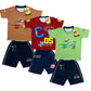 Boy's Cotton Sleeve T-shirt with Shorts 3 Set (3 Years - 9 Years)