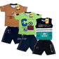 Boy's Cotton Sleeve T-shirt with Shorts 3 Set (3 Years - 9 Years)