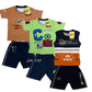 Boy's Cotton Sleeve T-shirt with Shorts 3 Set (3 Years - 9 Years)