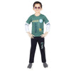 Toddler Boy's Cotton Short Full Sleeve Green T-Shirt (4 - 7 Years)