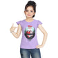 Girl’s Mountain Print Cotton Violet T-shirt (3 – 9 Years)