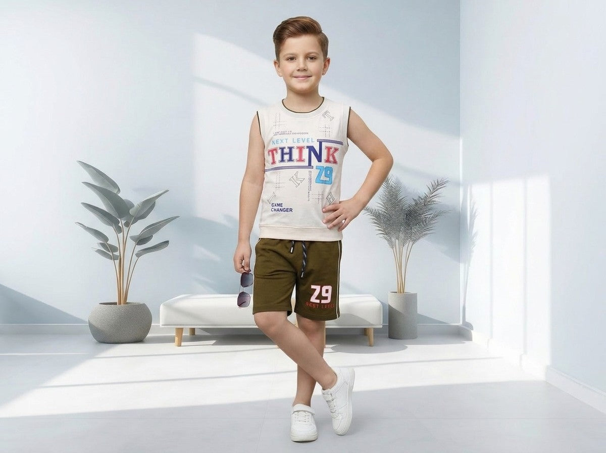 Kids half sleeve t-shirt and pant combo - Design Think29