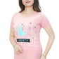 Ayu Elite Fashion Women Regular Fit Pink T-shirt