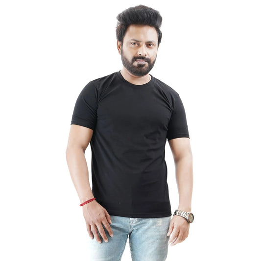 Men’s Short Sleeve Cotton Black T-shirt