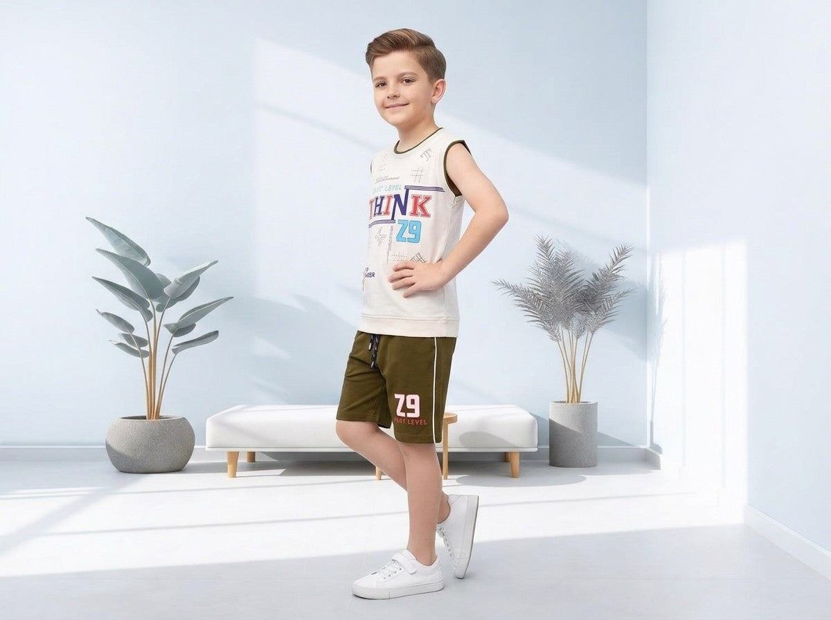 Kids half sleeve t-shirt and pant combo - Design Think29