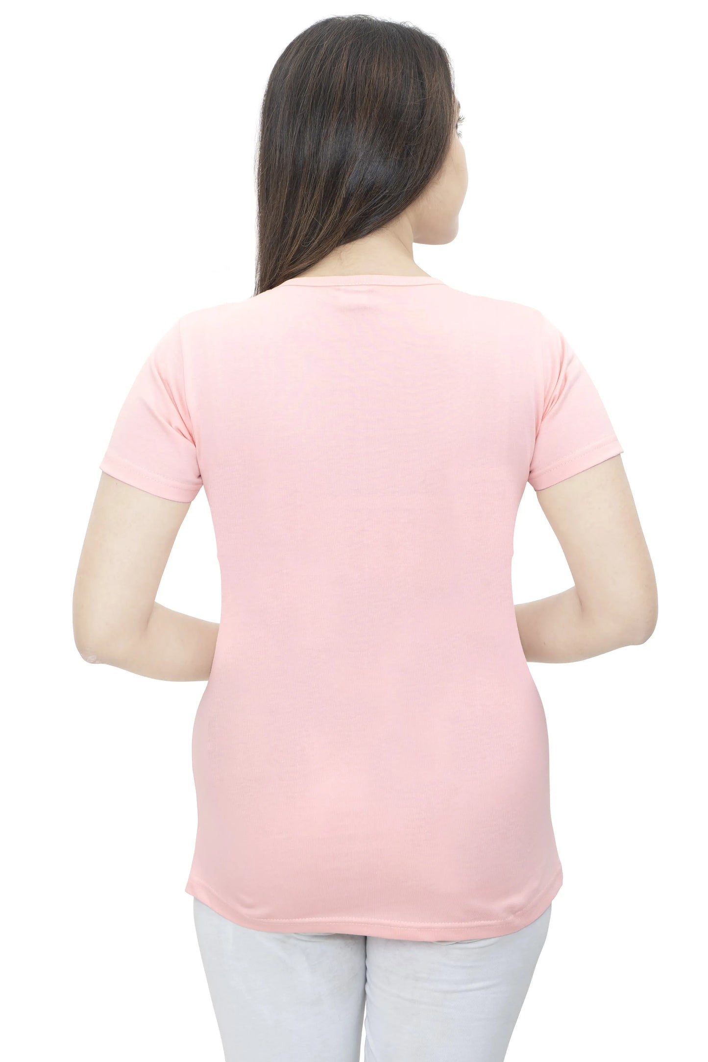 Ayu Elite Fashion Women Regular Fit Pink T-shirt