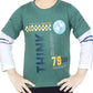 Toddler Boy's Cotton Short Full Sleeve Green T-Shirt (4 - 7 Years)