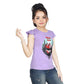 Girl’s Mountain Print Cotton Violet T-shirt (3 – 9 Years)
