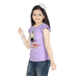 Girl’s Tiger Print Cotton Violet T-shirt (3 – 9 Years)