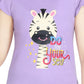 Girl’s Tiger Print Cotton Violet T-shirt (3 – 9 Years)