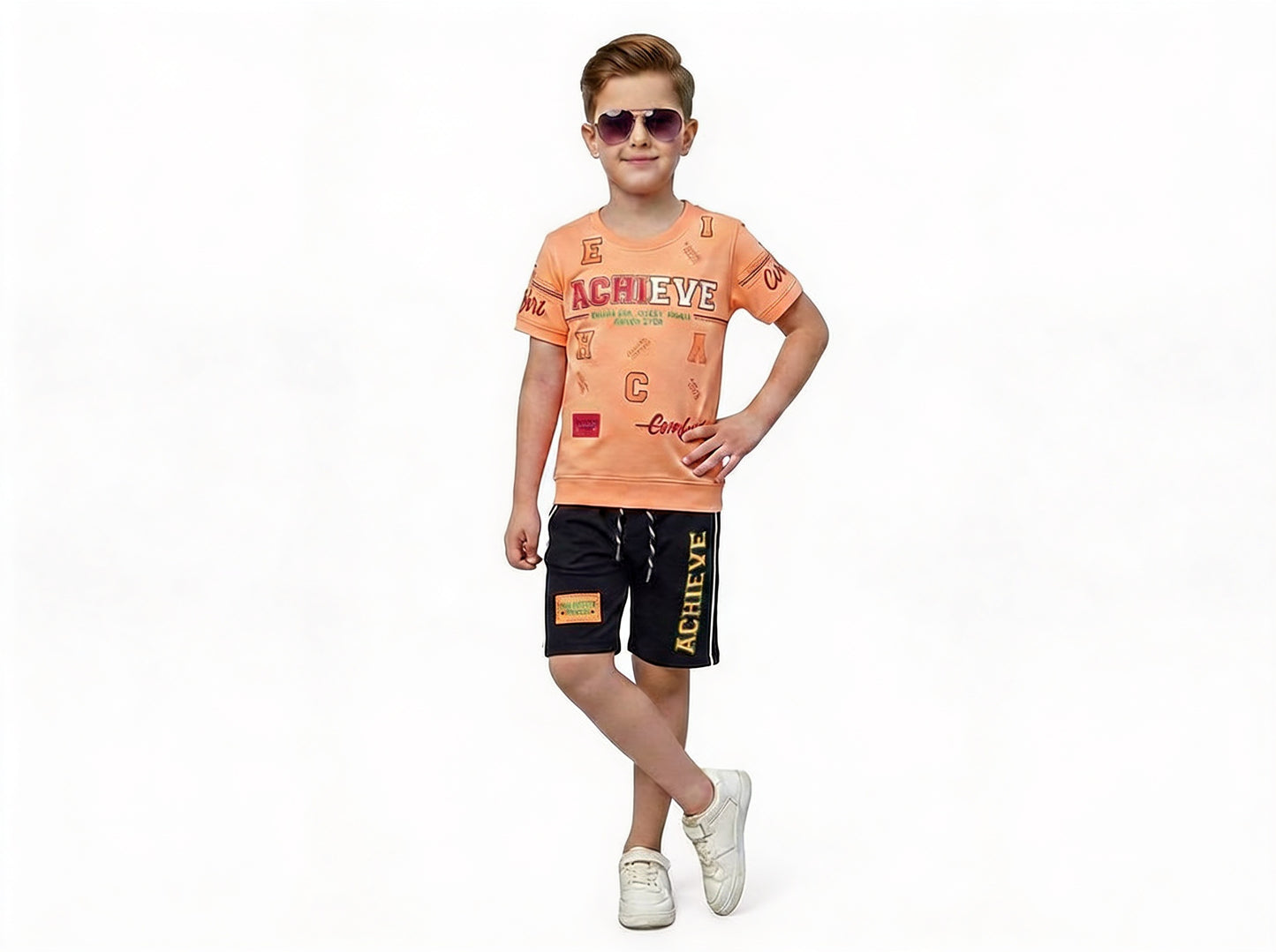 Toddler Boy's Cotton Short Half Sleeve Red T-Shirt